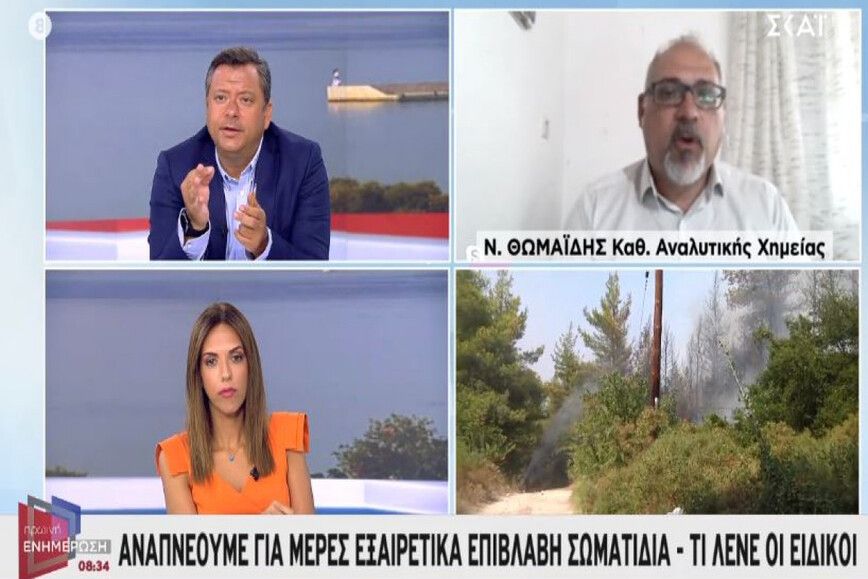 Θωμαΐδης – φωτιές: Η επιβάρυνση της ατμόσφαιρας από τα επιβλαβή σωματίδια θα διαρκέσει αρκετό καιρό