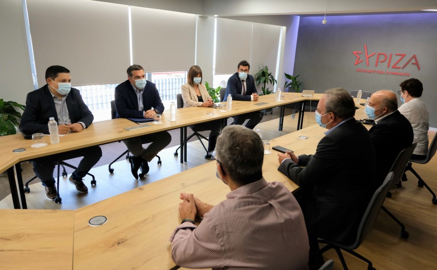 Συνάντηση Αλέξη Τσίπρα με τον γενικό γραμματέα του ΑΚΕΛ, Στέφανο Στεφάνου