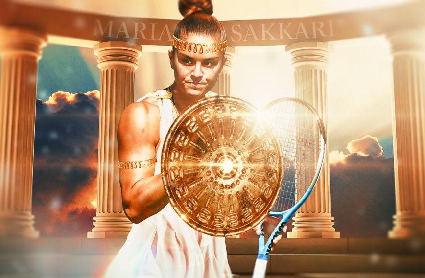 To US Open «έντυσε» τη Σάκκαρη αρχαία Ελληνίδα πολεμίστρια