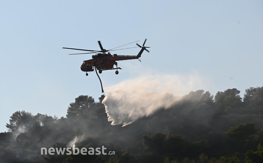 Φωτιά στην Πάρνηθα: Σε ύφεση το μέτωπο της πυρκαγιάς