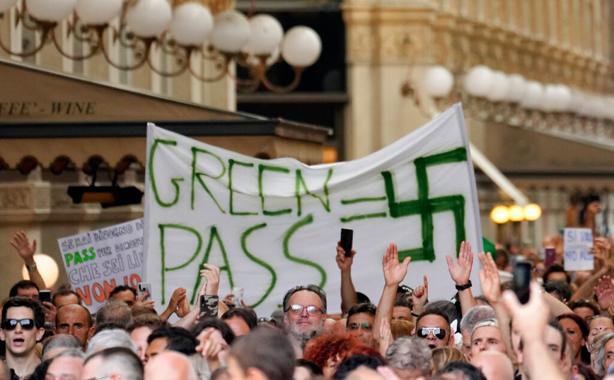 Κορονοϊός – Ιταλία: Ανησυχία για «φαινόμενα εξτρεμισμού» από τους αντιεμβολιαστές