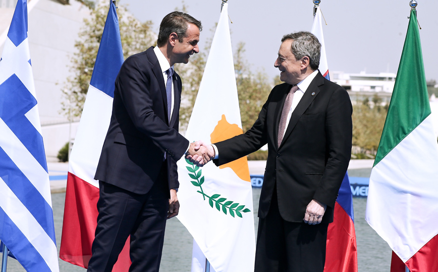 EuroMed 9: Τετ α τετ Μητσοτάκη – Ντράγκι για μεταναστευτικό, Ανατολική Μεσόγειο και κλιματική κρίση