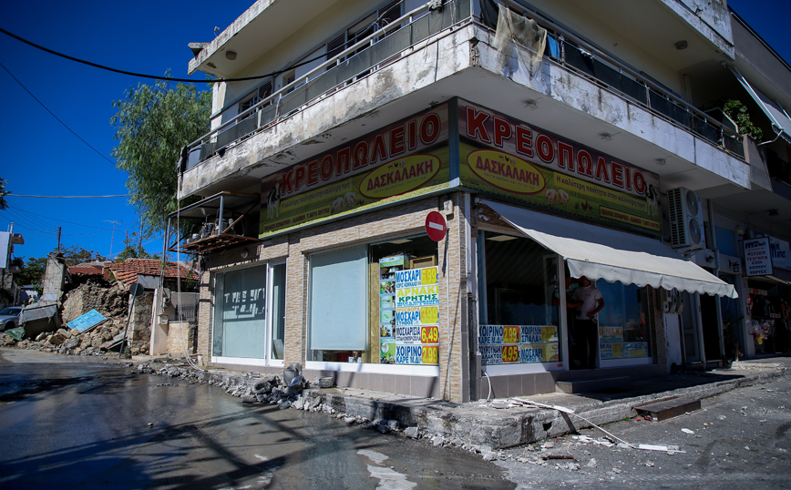 Χαλάσματα απο τον ισχυρό σεισμό στη Κρήτη