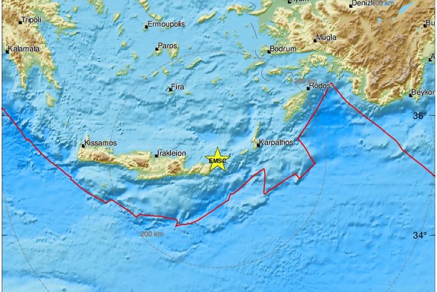 Νέος σεισμός 3,9 Ρίχτερ στην Κρήτη