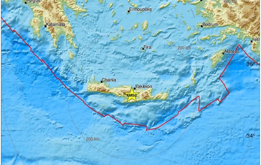 Νέα σεισμός στην Κρήτη – Στο Αρκαλοχώρι το επίκεντρο