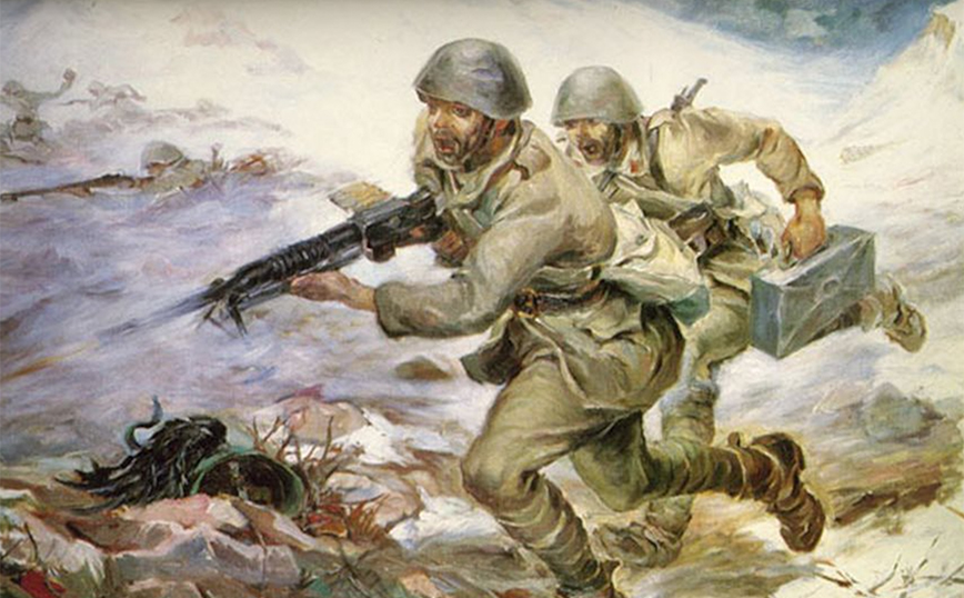 Με την ιαχή _αέρα_ οι Έλληνες πέρασαν στην αντεπίθεση κατά των Ιταλών εισβολέων Με την ιαχή _αέρα_ οι Έλληνες πέρασαν στην αντεπίθεση κατά των Ιταλών εισβολέων