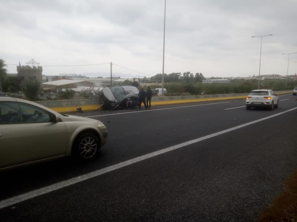 Κρήτη: Σοβαρό τροχαίο στον ΒΟΑΚ &#8211; Σε κρίσιμη κατάσταση ο οδηγός αυτοκινήτου