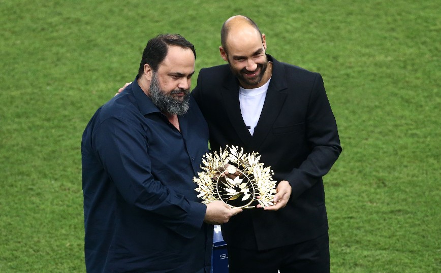 Ο Βαγγέλης Μαρινάκης με τον Βασίλη Σπανούλη Ο Βαγγέλης Μαρινάκης με τον Βασίλη Σπανούλη