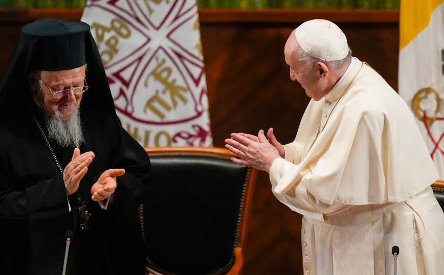 Κοινή προσευχή Πάπα Φραγκίσκου &#8211; Οικουμενικού Πατριάρχη για την ειρήνη