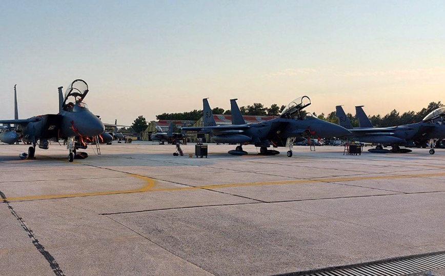 Μεταστάθμευση των αμερικανικών F-15 στην 110 Πτέρυγα Μάχης στη Λάρισα