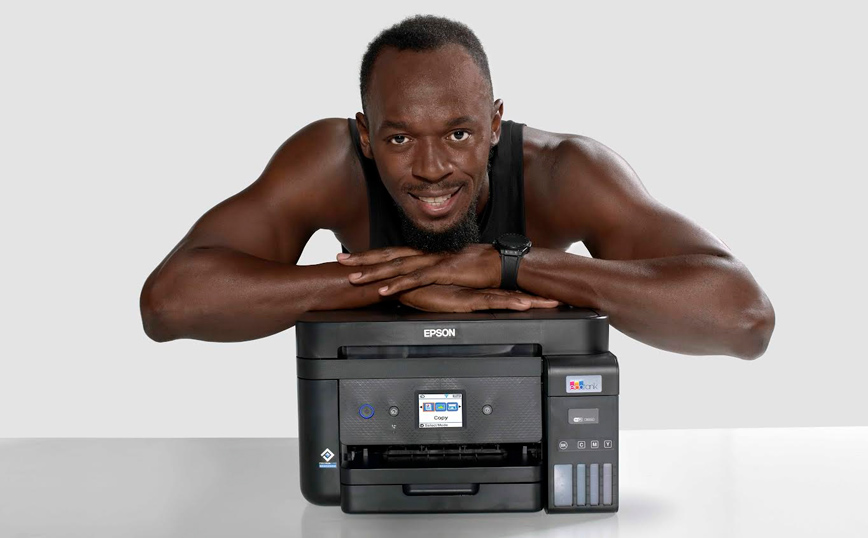 Epson και Usain Bolt συνεργάζονται για την προώθηση της τεχνολογίας εκτύπωσης χωρίς φύσιγγες μελανιών στην Ευρώπη