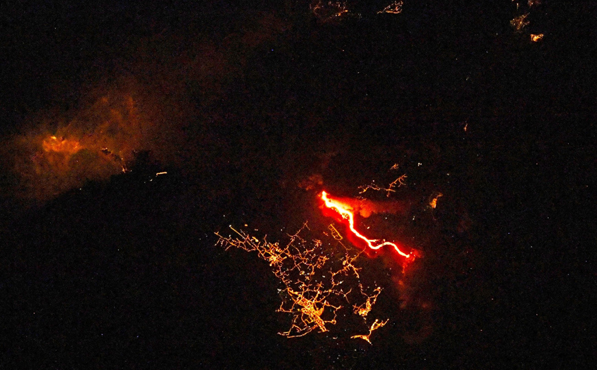 Η λάβα του ηφαιστείου στη Λα Πάλμα από το διάστημα &#8211; Καθηλωτική φωτογραφία από Ρώσους κοσμοναύτες