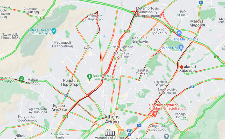 Κίνηση στους δρόμους της Αθήνας Κίνηση στους δρόμους της Αθήνας