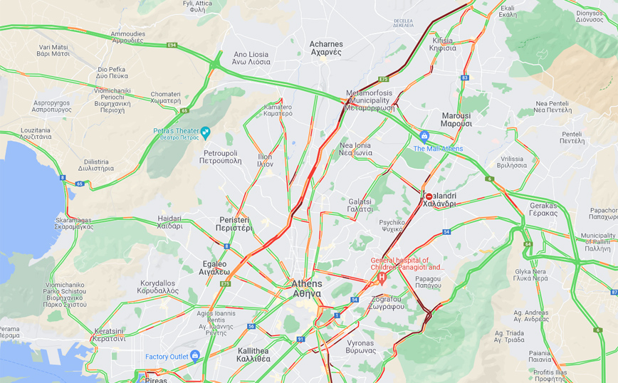 Η κίνηση στους δρόμους της Αθήνας Η κίνηση στους δρόμους της Αθήνας