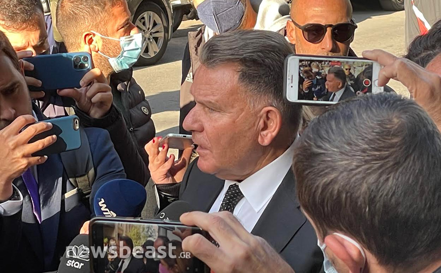 Δηλώσεις Κούγια για τους 7 αστυνομικούς έξω από τα δικαστήρια Πειραιά Δηλώσεις Κούγια για τους 7 αστυνομικούς έξω από τα δικαστήρια Πειραιά