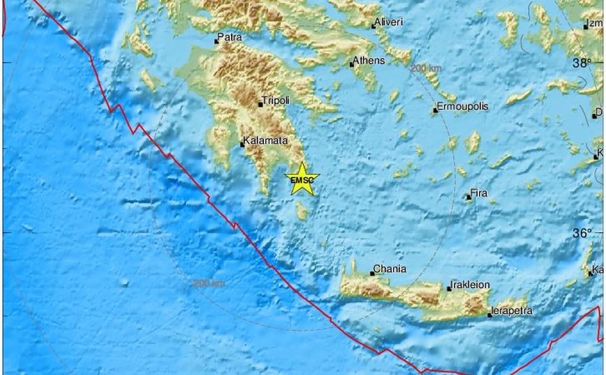 Σεισμός τα ξημερώματα στη Μονεμβασιά