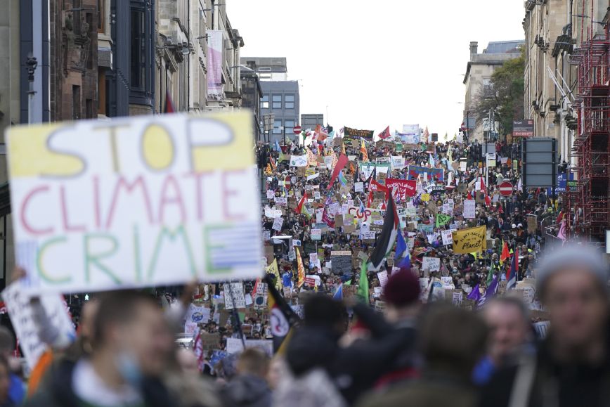 COP26: Συνεχίζονται οι διαδηλώσεις για την αντιμετώπιση της κλιματικής αλλαγής