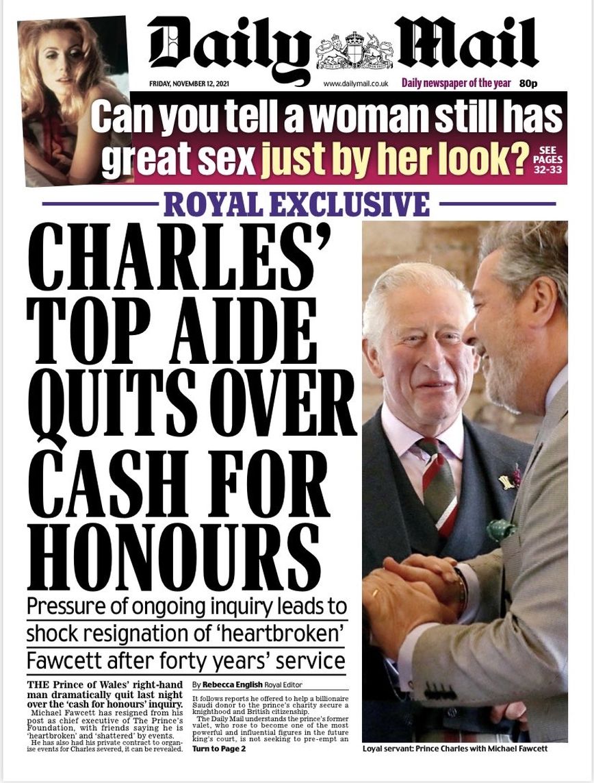 Το πρωτοσέλιδο της Daily Mail για τον Μάικλ Φόσετ Το πρωτοσέλιδο της Daily Mail για τον Μάικλ Φόσετ