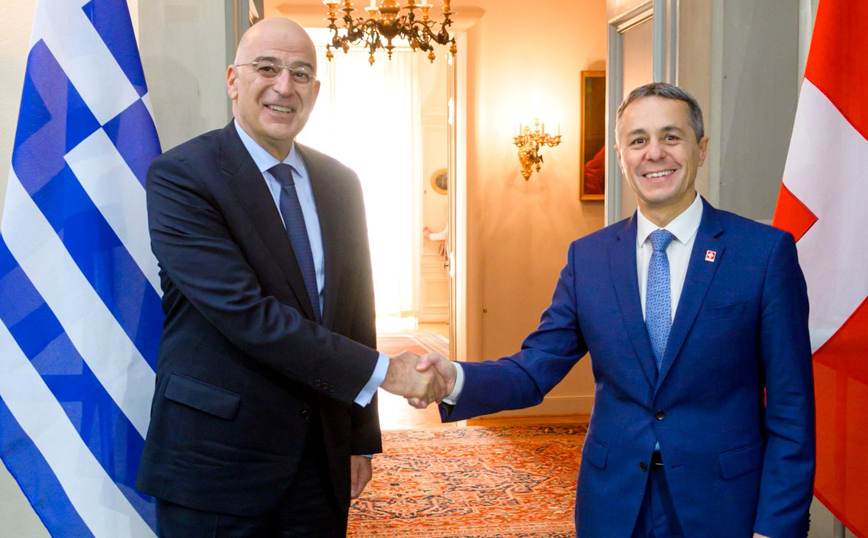 Θερμή υποδοχή στον Νίκο Δένδια από τον υπουργό Εξωτερικών της Ελβετίας