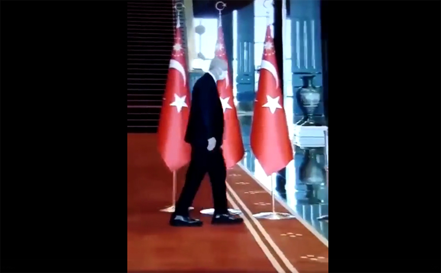 Αποκαλυπτικό βίντεο με έναν εξαντλημένο Ερντογάν να σέρνει τα πόδια του