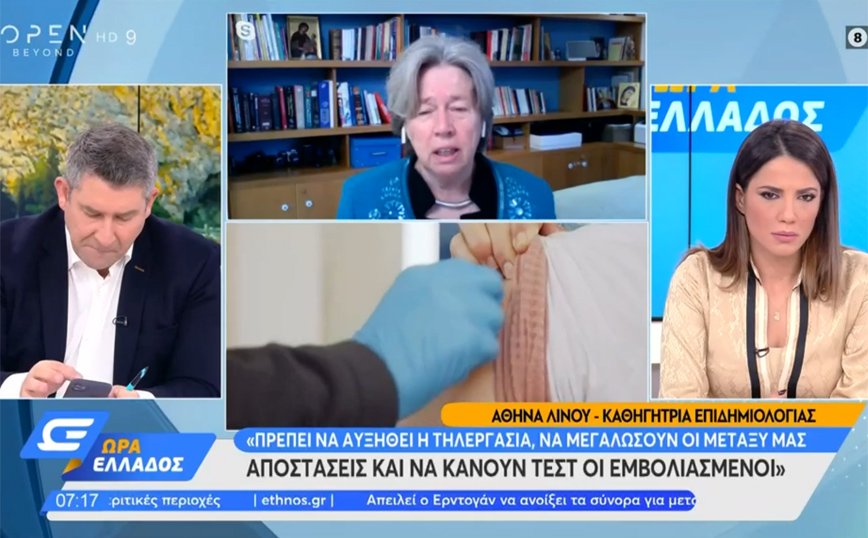 Κορονοϊός – Λινού: Να αυξηθεί η τηλεργασία, να μεγαλώσουν οι αποστάσεις και να κάνουν self test οι εμβολιασμένοι