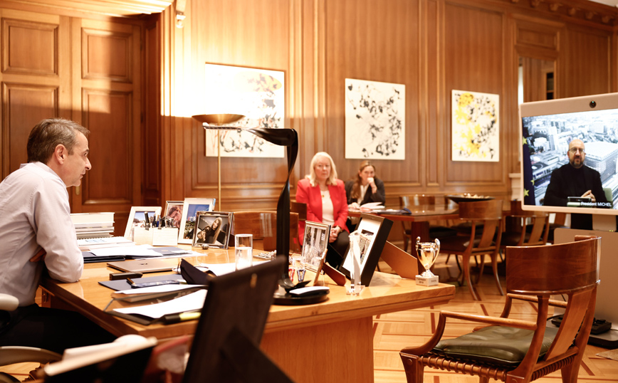 Τηλεδιάσκεψη Μητσοτάκη με πρωθυπουργό Ιρλανδίας και πρόεδρο Ευρωπαϊκού Συμβουλίου Τηλεδιάσκεψη Μητσοτάκη με πρωθυπουργό Ιρλανδίας και πρόεδρο Ευρωπαϊκού Συμβουλίου