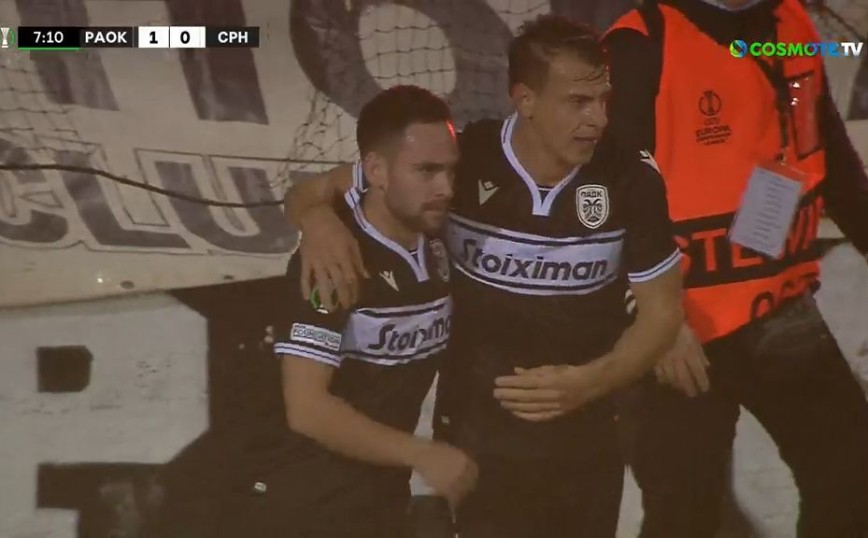 ΠΑΟΚ – Κοπεγχάγη: Ο Ζίβκοβιτς στο 7′ το 1-0 – Δείτε το γκολ