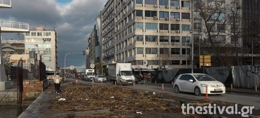 Ο Θερμαϊκός ξέβρασε καλάμια και σκουπίδια