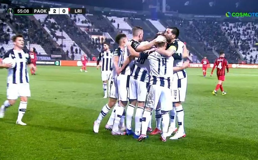 ΠΑΟΚ – Λίνκολν: Το 2-0 από τον Σβαμπ – Δείτε το γκολ