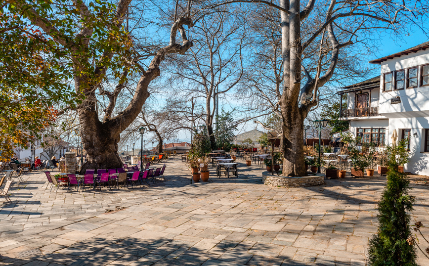 Η πλατεία στην Πορταριά