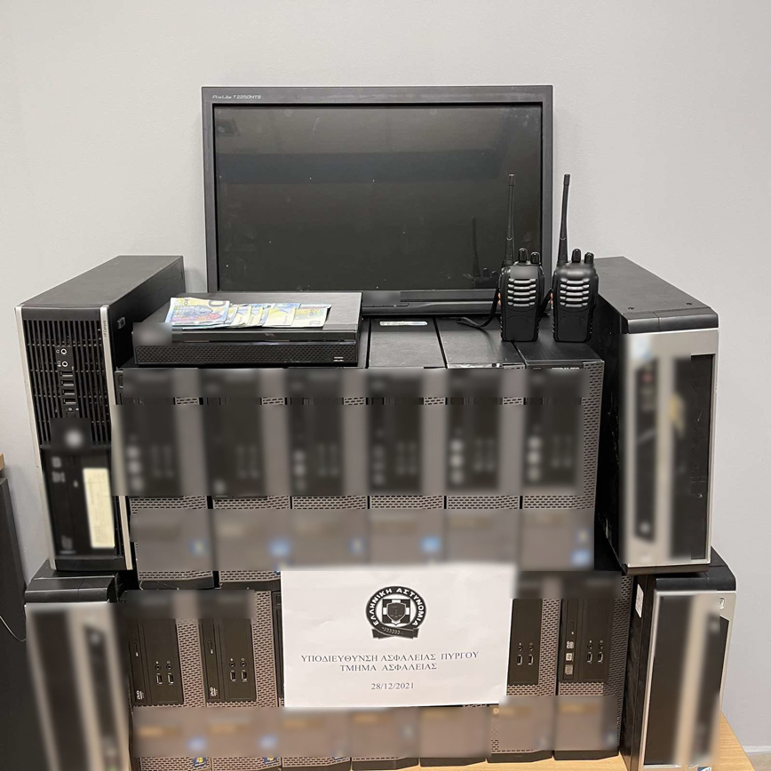 Συνελήφθησαν εννέα άτομα σε περιοχή της Ηλείας για διεξαγωγή τυχερού παιγνίου