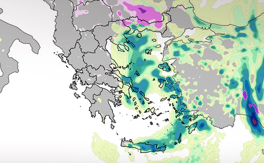 Καιρός &#8211; Meteo: Πού αναμένονται βροχές και χιονοπτώσεις &#8211; Προειδοποίηση για έντονα φαινόμενα τις επόμενες ώρες