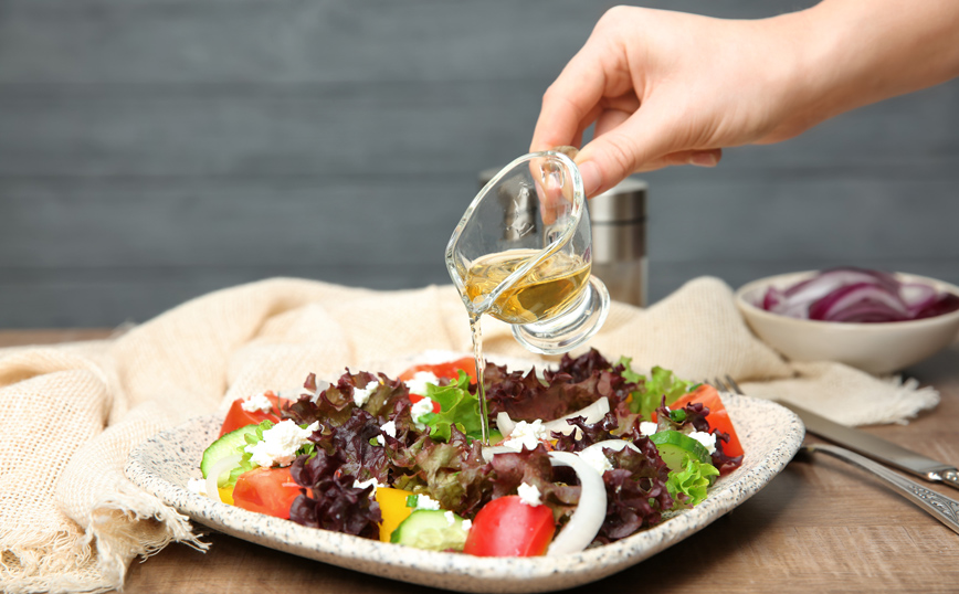 Μηλόξυδο σε σαλάτα Μηλόξυδο σε σαλάτα