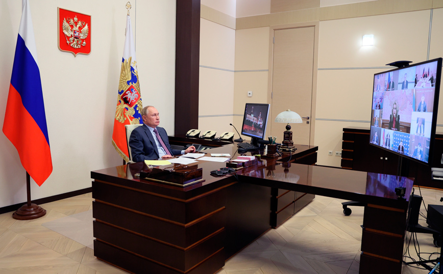 Βιντεοδιάσκεψη Πούτιν με Σι Τζινπίνγκ Βιντεοδιάσκεψη Πούτιν με Σι Τζινπίνγκ