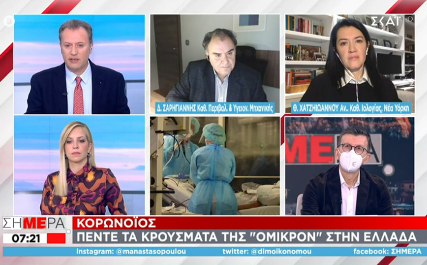 Μετάλλαξη Όμικρον – Χατζηιωάννου: Πρέπει να μας ανησυχεί – Ανθεκτική στα αντισώματα από εμβολιασμό ή νόσηση