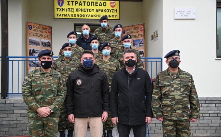 Στρατιωτικές μονάδες της Ξάνθης επισκέφθηκε ο Νίκος Χαρδαλιάς