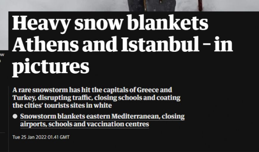 Ο guardian για την κακοκαιρία