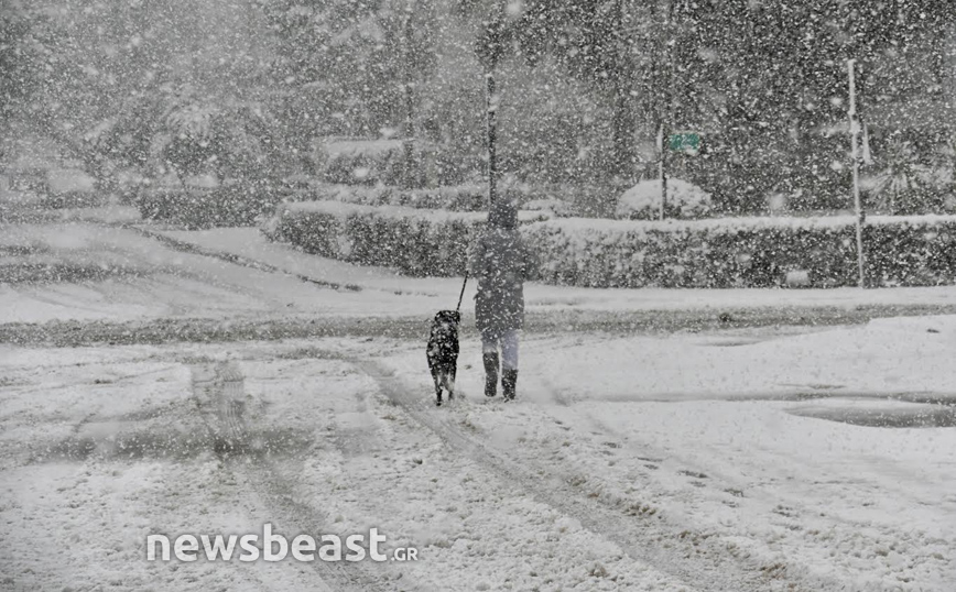 Χιόνια στη Γλυφάδα Χιόνια στη Γλυφάδα