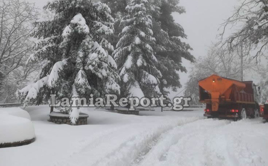 Θάφτηκαν στο χιόνι τα ορεινά χωριά της Λαμίας Θάφτηκαν στο χιόνι τα ορεινά χωριά της Λαμίας
