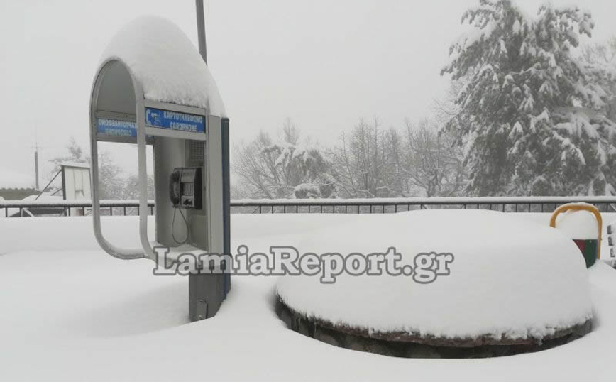 Θάφτηκαν στο χιόνι τα ορεινά χωριά της Λαμίας Θάφτηκαν στο χιόνι τα ορεινά χωριά της Λαμίας