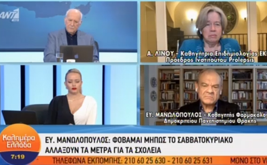 Κορονοϊός – Σχολεία: «Φοβάμαι μήπως το Σαββατοκύριακο αλλάξουν τα μέτρα» λέει ο Μανωλόπουλος