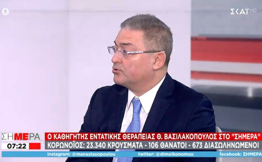 Κορονοϊός &#8211; Βασιλακόπουλος: Γιατί δεν χρειάζεται PCR τεστ για να βγούμε από την καραντίνα