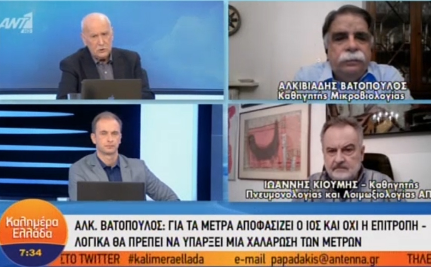 Κορονοιός – Βατόπουλος: Για τα μέτρα αποφασίζει ο ιός κι όχι η Επιτροπή – Τότε θα τελειώσει η πανδημία