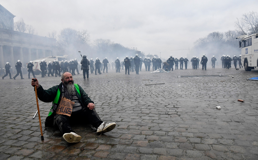 Διαδηλωτής στο Βέλγιο Διαδηλωτής στο Βέλγιο