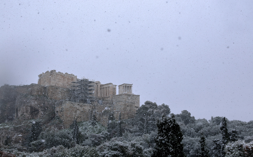 Χιόνια στην Ακρόπολη