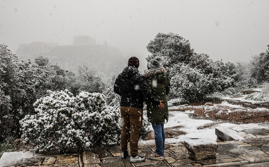 Χιόνια στην Ακρόπολη