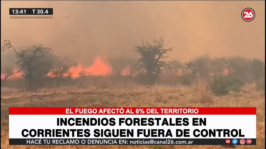 Αργεντινή: Πάνω από πέντε εκατομμύρια στρέμματα παραδόθηκαν στις φλόγες σε ανεξέλεγκτες πυρκαγιές
