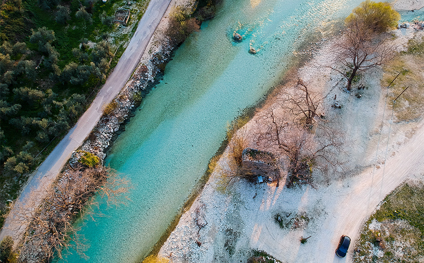 Ο Αχέροντας στο χωριό Γλυκή