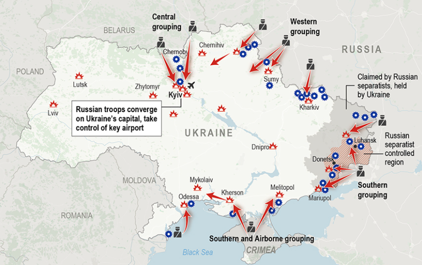 Πόλεμος στην Ουκρανία: Ο χάρτης με τα εδάφη που έχει καταλάβει η Ρωσία &#8211; Οι πόλεις που ακόμη αντιστέκονται