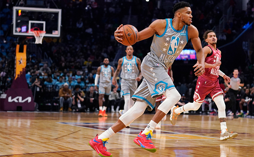 Ο Γιάννης Αντετοκούνμπο στο all star game Ο Γιάννης Αντετοκούνμπο στο all star game